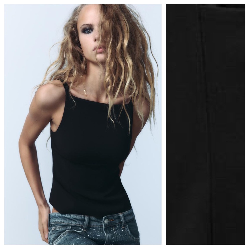 Zara Black Sleeveless Top